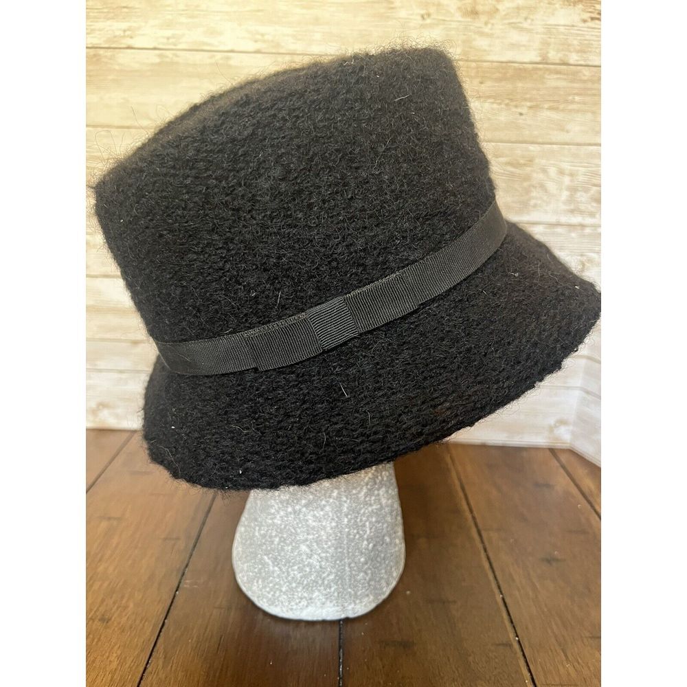 Black Boucle Hat - image 5